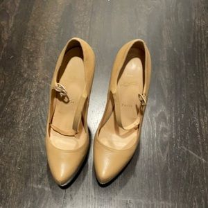 Christian louboutin platform nude heels size 40